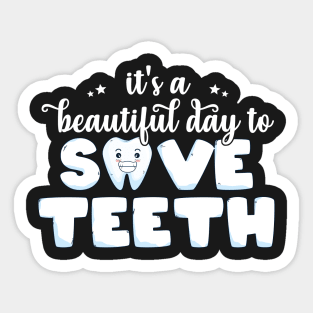 Save Teeth - Dentist Dental Assistant Gift Tooth design Sticker